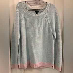 Women's Talbots Light Blue and Pink Sweater